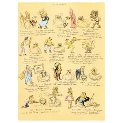 À la Ronde Willette Caricature Ernest Chou Satirique - Publicité vintage