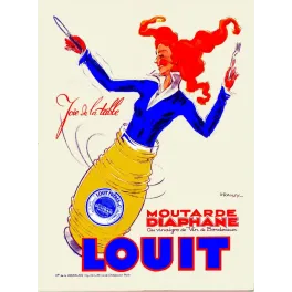 Moutarde Diaphane Louit Dransy Joie Table Bordeaux - Publicité vintage