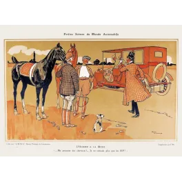 L'Homme à la Mode Automobile René Vincent Omnia HP - Publicité vintage