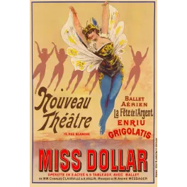 Miss Dollar Opérette Nouveau Théâtre Paris Messager - Publicité vintage