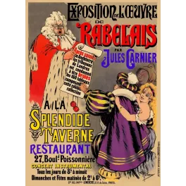 Exposition Rabelais Jules Garnier Splendide Taverne Paris - Publicité vintage