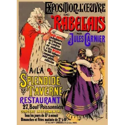 Exposition Rabelais Jules Garnier Splendide Taverne Paris - Publicité vintage