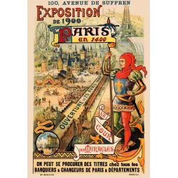 Paris en 1400 Exposition 1900 Cour des Miracles - Publicité vintage