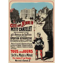 La Cité sous Henri IV Petit Châtelet Paris Exposition - Publicité vintage