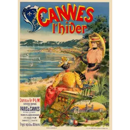 Cannes l'Hiver PLM Bory Paris-Cannes Riviera - Publicité vintage