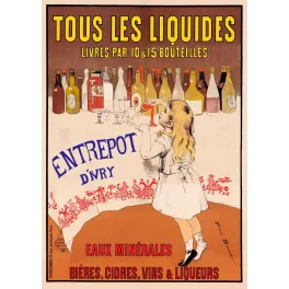 Entrepôt d'Ivry liquides bouteilles Firmin Bouisset Camis - Publicité vintage