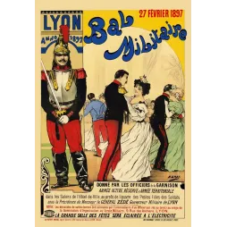 Bal Militaire Lyon 1897 Général Zédé Henry Gray - Publicité vintage