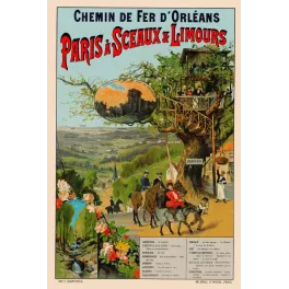 CF Orléans Paris Sceaux Limours Robinson guinguette arbre - Publicité vintage