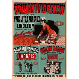 Brillant Florentin parquets carreaux Léon Ménétrel Chaix Paris - Publicité vintage