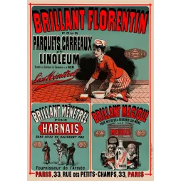 Brillant Florentin parquets carreaux Léon Ménétrel Chaix Paris - Publicité vintage