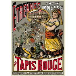 Étrennes Tapis Rouge Paris grand magasin Van Geleyn - Publicité vintage