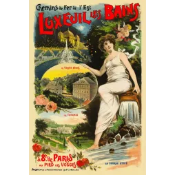 Luxeuil-les-Bains Chemin de Fer Est Source Hygie Vosges - Publicité vintage