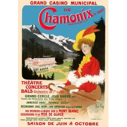 Casino Chamonix Mont Blanc PLM René Péan - Publicité vintage