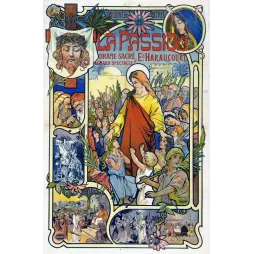 La Passion Haraucourt Tournée Patris Tamagno en bistre - Publicité vintage