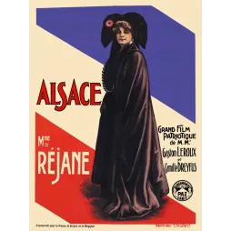 Alsace Film Patriotique Réjane Gaston Leroux 1915 - Publicité vintage