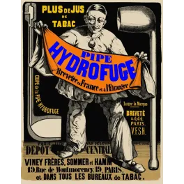 Pipe Hydrofuge Viney Frères Sommer Hamm Pierrot Paris - Publicité vintage