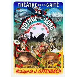 Voyage dans la Lune Offenbach Théâtre Gaîté Jules Chéret - Publicité vintage