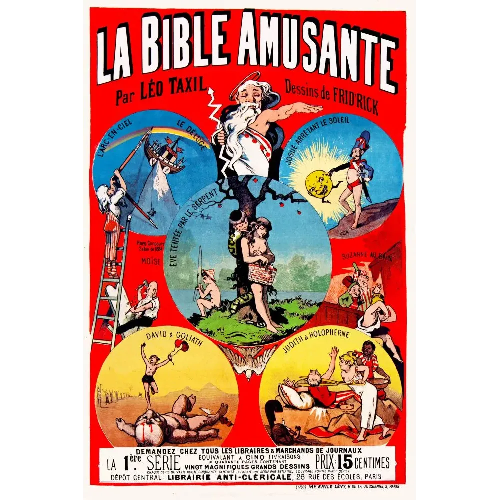 Bible Amusante Léo Taxil Frid'rick anticlérical - Publicité vintage
