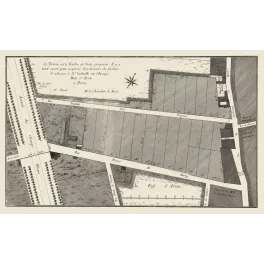 Plan lotissement Paris Fief Artois XVIIIe - Carte ancien