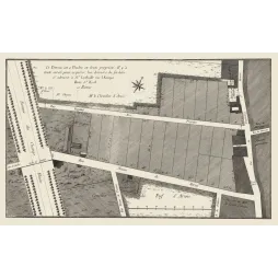 Plan lotissement Paris Fief Artois XVIIIe - Carte ancien