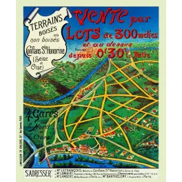 Vente terrains Conflans-Sainte-Honorine Seine-Oise - Publicité vintage