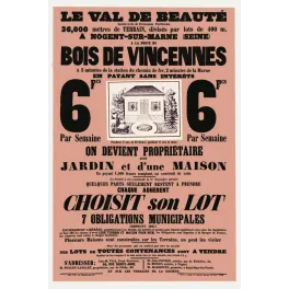 Val de Beauté Nogent-sur-Marne Bois Vincennes - Publicité vintage