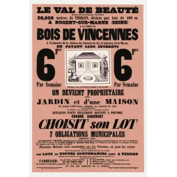 Val de Beauté Nogent-sur-Marne Bois Vincennes - Publicité vintage