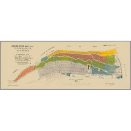 Petites Dalles Seine-Inférieure plan lotissement couleurs 1876 - Carte ancien