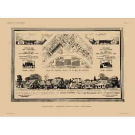 Cité-Jardin des Lilas Plans HBM Pelletier Teisseire - Document ancien