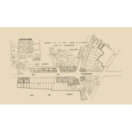 Plan Lotissement Rive Gauche Seine Collège Rollin Paris - Carte ancien
