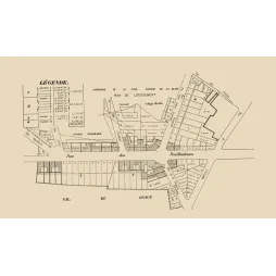 Plan Lotissement Rive Gauche Seine Collège Rollin Paris - Carte ancien
