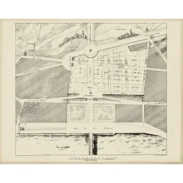 Plan Château Trompette Bordeaux 1817 Place Trocadéro - Carte ancien