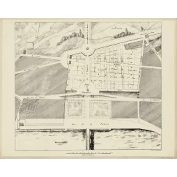 Plan Château Trompette Bordeaux 1817 Place Trocadéro - Carte ancien