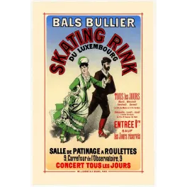 Bals Bullier Skating Rink Luxembourg Paris 1876 - Publicité vintage