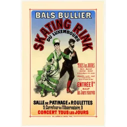 Bals Bullier Skating Rink Luxembourg Paris 1876 - Publicité vintage