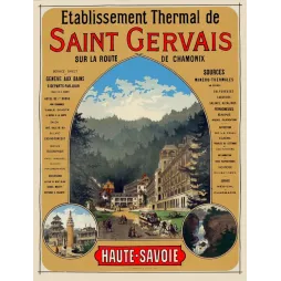 Établissement Thermal Saint-Gervais Haute-Savoie Chéret - Publicité vintage