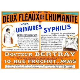 Deux Fléaux Humanité Docteur Bertray Paris Syphilis - Publicité vintage