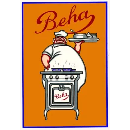 Cuisinière Beha Cuisinier Fourneau - Publicité vintage
