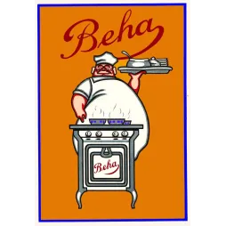 Cuisinière Beha Cuisinier Fourneau - Publicité vintage