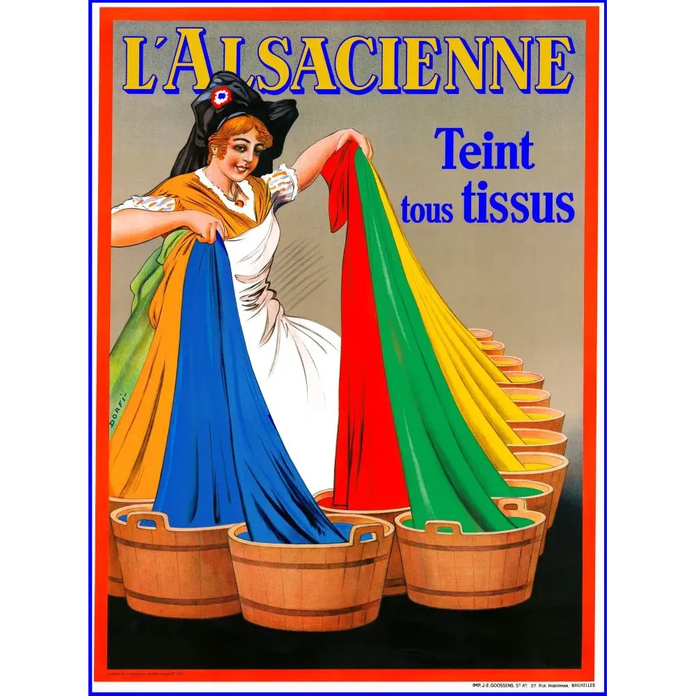 L'Alsacienne Teinture Tissus Dorfi - Publicité vintage L'Alsacienne Teinture Tissus Dorfi - Publicité vintage