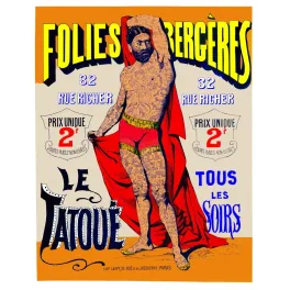 Folies Bergères Le Tatoué Paris Music-Hall - Publicité vintage