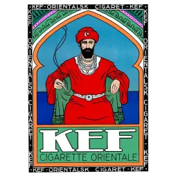 KEF Cigarette Orientale Ottoman Tabac - Publicité vintage