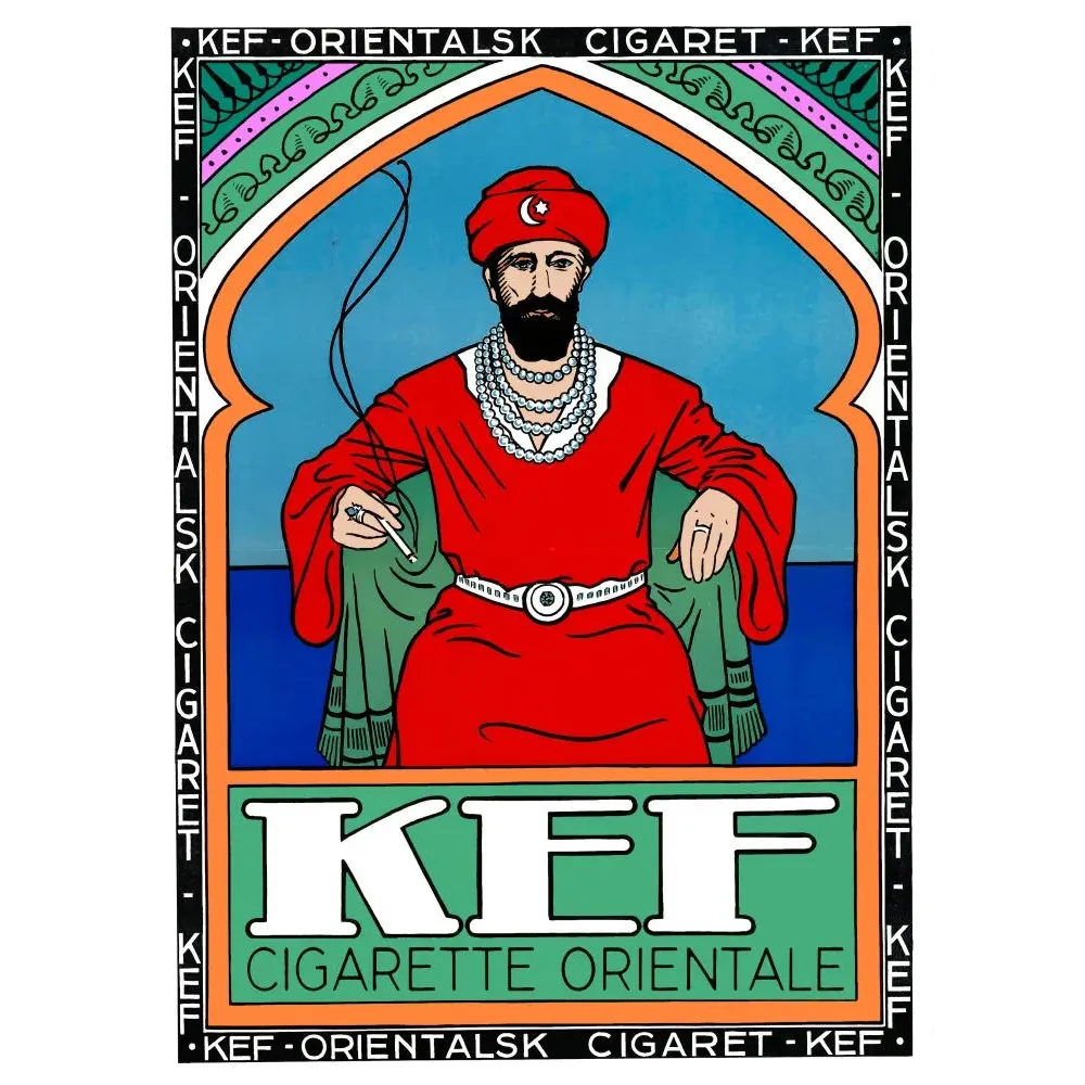 KEF Cigarette Orientale Ottoman Tabac - Publicité vintage KEF Cigarette Orientale Ottoman Tabac - Publicité vintage