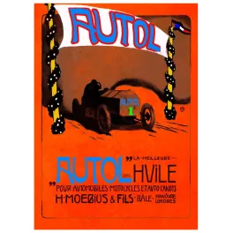 Autol Huile Automobile Moebius Course - Publicité vintage