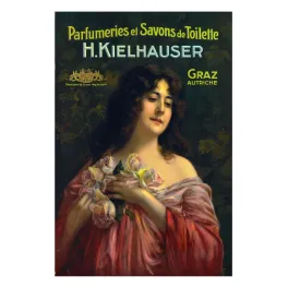 Parfumerie Kielhauser Graz Autriche Roses - Publicité vintage