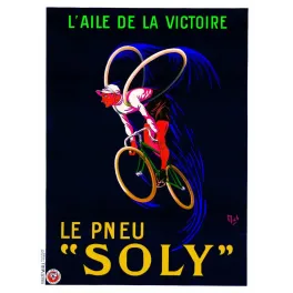Pneu Soly L'Aile de la Victoire Mich cycliste - Publicité vintage