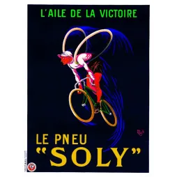 Pneu Soly L'Aile de la Victoire Mich cycliste - Publicité vintage