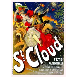 Fête Patronale Saint-Cloud Grandes Eaux Minot Chaix - Publicité vintage