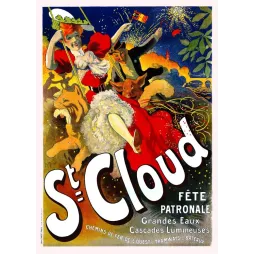 Fête Patronale Saint-Cloud Grandes Eaux Minot Chaix - Publicité vintage