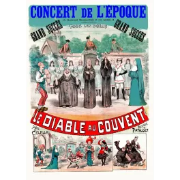 Le Diable au Couvent Celmar Patusset Concert Époque Paris - Publicité vintage